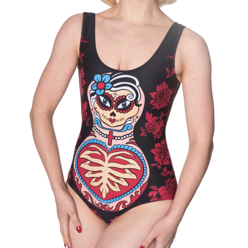 Banned - Alicia doll Badeanzug - Schwarz